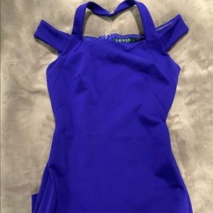 Lauren Ralph Lauren body con dress shoulder cutout size 4